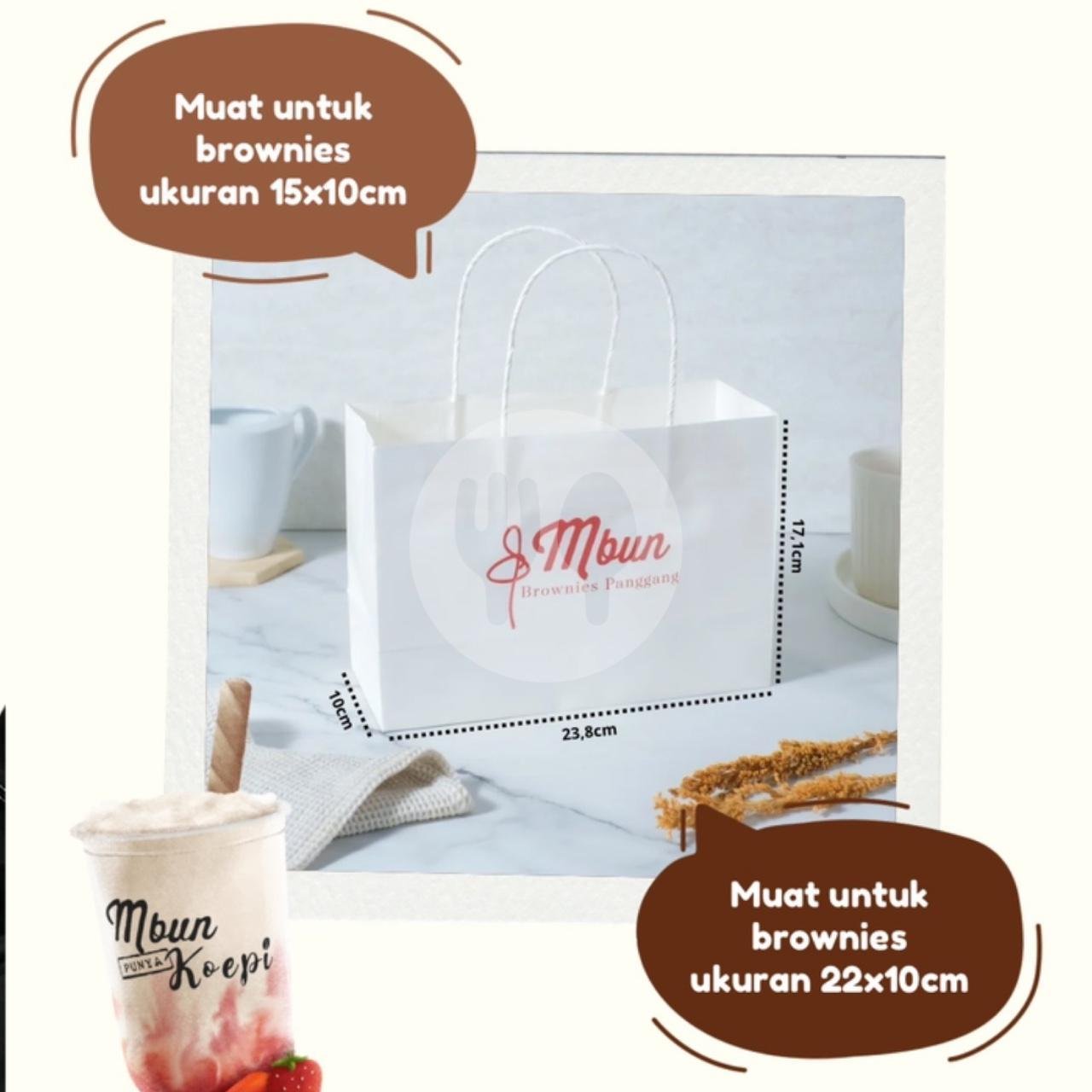 Paper Bag - 1/2L menu Mbun Brownies Panggang, Palmerah Barat