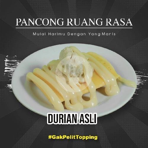 Pancong Durian Asli + Keju menu Pancong Ruang Rasa, Limo