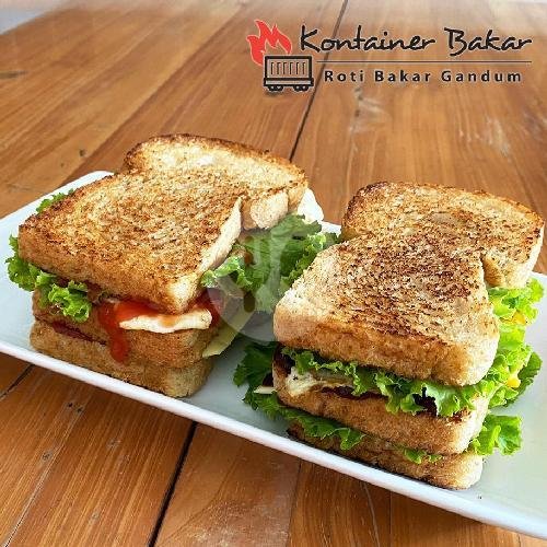 Roti SaBar Isi 2 Roti menu Roti Bakar Gandum Kontainer Bakar, Wiyung