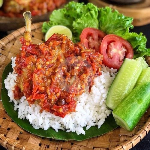 Mpok LeGor Sambel Jebreeet + Nasi menu Ayam Penyet Sambel Jebreeet, Tegal Parang