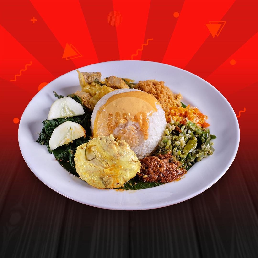 Nasi Dendeng Batokok menu Padang Legenda Kutai , Wonokromo