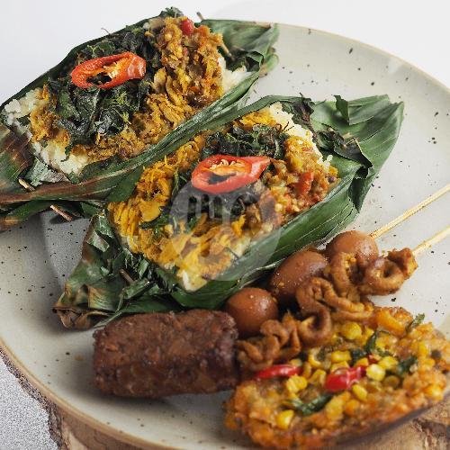 Nasi Bakar Ayam menu Angkringan Mbok Nom, Gayungsari