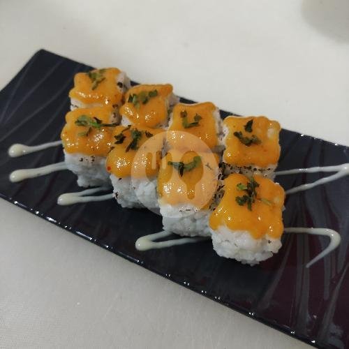 Mentai crispy Aburi menu Angkringan Sushi, Ciledug