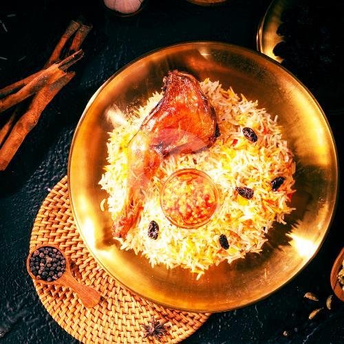 Nasi Kebuli AYAM ASAP (Rempah) menu Kebuli Abuya Pemuda, Rawamangun