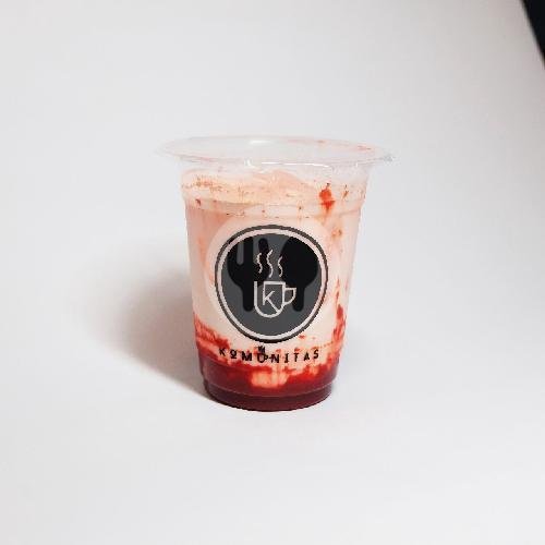 Ice Taro Latte menu Kopi Komunitas, Ngagel