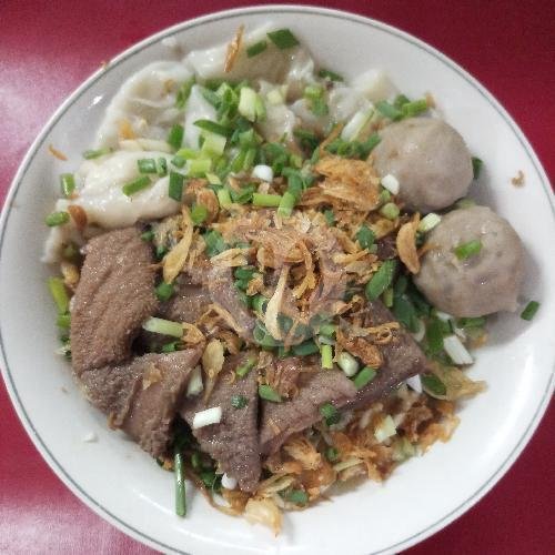 Pangsit Mie Otot Bakwan menu Pangsit Mie Babat Otot Jembatan Merah, Gubeng