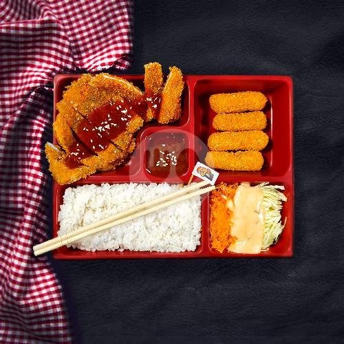 Paket Katsu Mix Sosis menu Katsu O Bento