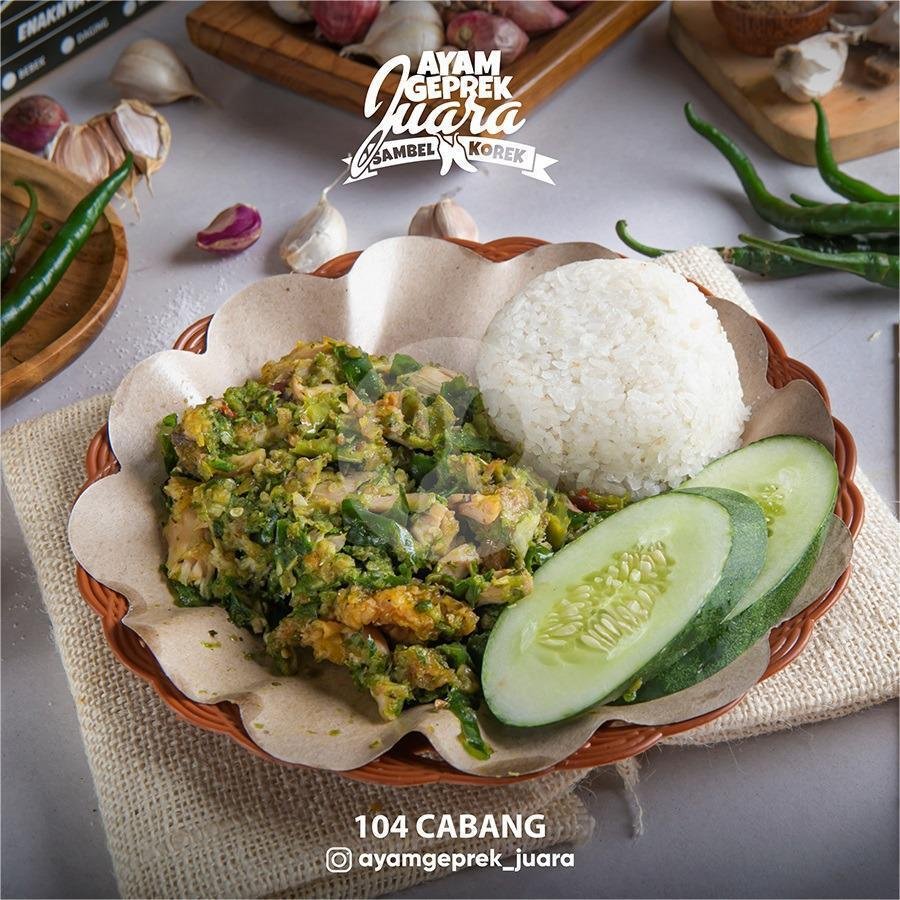 Paket Ayam Geprek Sambal Terasi menu Ayam Geprek Juara, Cirendeu