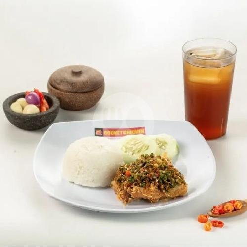 Geprek 1 menu Rocket Chicken, Rogojampi Banyuwangi