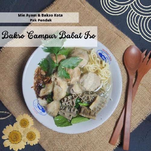 Teh Manis menu Mie Ayam & Bakso Kota Pak Pendek, Sompok