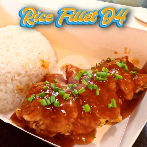 Burger Nasi Crispy D4 Sambal Bawang menu D4 Fried Chicken, Kediri Kota