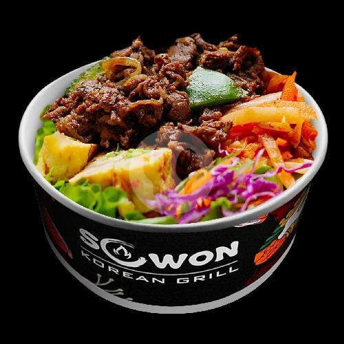 Beef Teriyaki Rice bowl menu Sowon Barbeque, Transmart Pekalongan