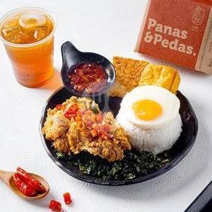 Paket Nasi 1 AGR Krispy Medium menu Ayam Geprek Rempah, Metro