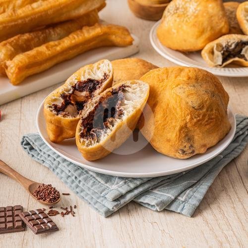 Roti Bantal Isi Coklat menu Cakwe Aladdin, Pasar Muara Karang