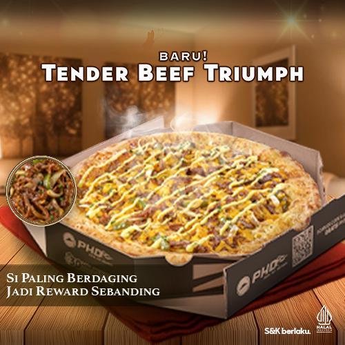 Regular Pizza Tender Beef Triumph menu Pizza Hut Delivery - PHD, Veteran Solo