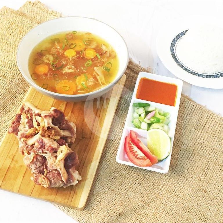 Paket Iga Rebus + Nasi + Aqua menu Sop Buntut Cut Meutia ( Asli ), Sebelah BANK MANDIRI
