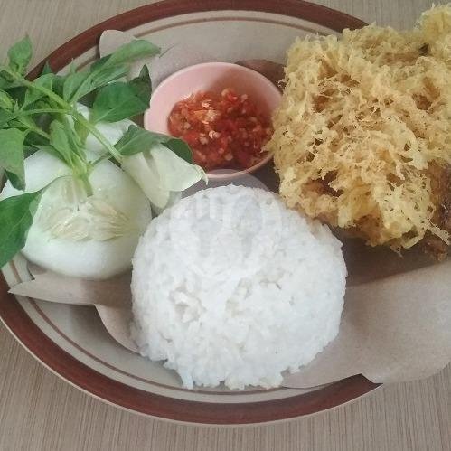 Nasi menu Ayam Goreng Kremes Rizky, Dr Wahidin