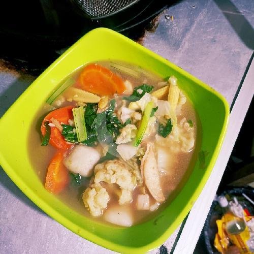 Capcay Kuah menu Bakmi Ayam Jamur Bang Amin, Matraman