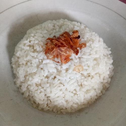 nasi putih menu Nasi Uduk Betawi H Syatiri, Kebayoran Lama Syukur Nikmat