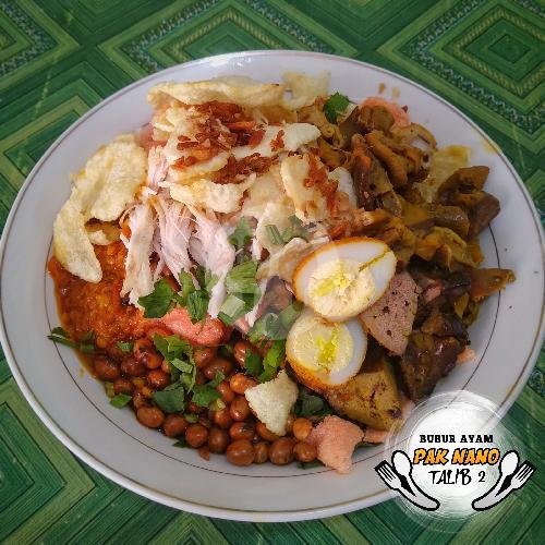 Bubur Ayam 1/2 Porsi Original menu Bubur Ayam Pak Nano Talib 2, Gajah Mada