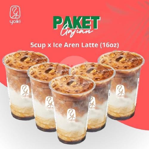 Paket Gajian: 5cup Ice Aren Latte (16oz) menu Yoiki Kopi W, Ketintang