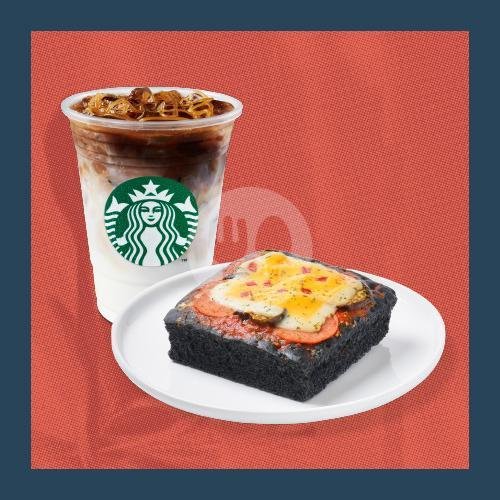 Maple Pound Cake + Iced Caramel Macchiato, tall size menu Starbucks, DT Kota Baru Parahyangan