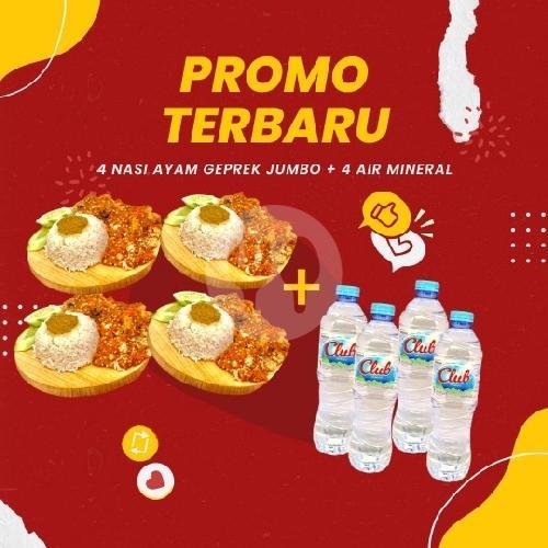 Nasi + Ayam Geprek Jumbo menu Ayam Geprek Nglampang, Genteng