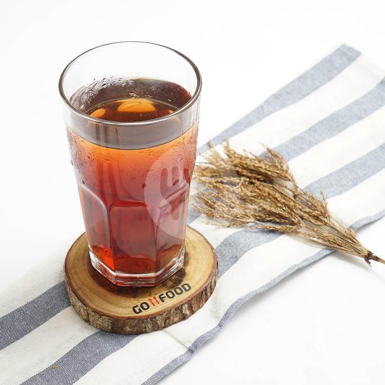 Jeruk Panas menu Lontong Tahu Gimbal Pak Polo Blora, Singa Tengah