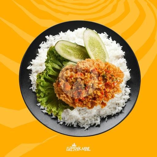 nasi ayam geprek sambel korek menu Geprek Mae, Cimahi