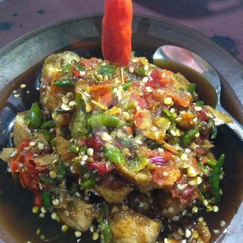 Tahu Gejrot level Sedang Cabai 15 menu Tahu Gejrot Bang Jack, Ceger Raya