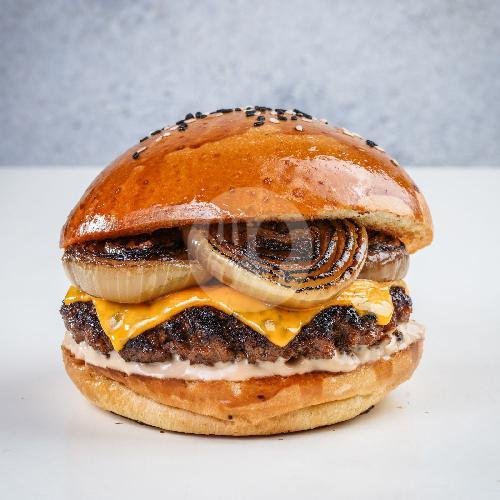 Double Cheese Burger menu Burnt, Cikajang