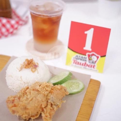 Ayam Geprek Nasi Tutug Oncom + Teh -  Paha menu Ayam Geprek Taubat, Talun