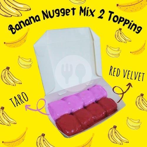 Banana Nugget Mix 2 Topping menu Banana Nugget Pempek Gugafoods, Terusan Cibaduyut