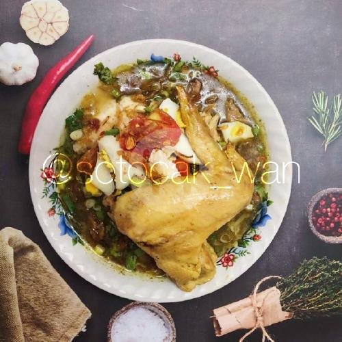 Kerupuk emping menu Soto Lamongan Cak Wan, Mampang Prapatan