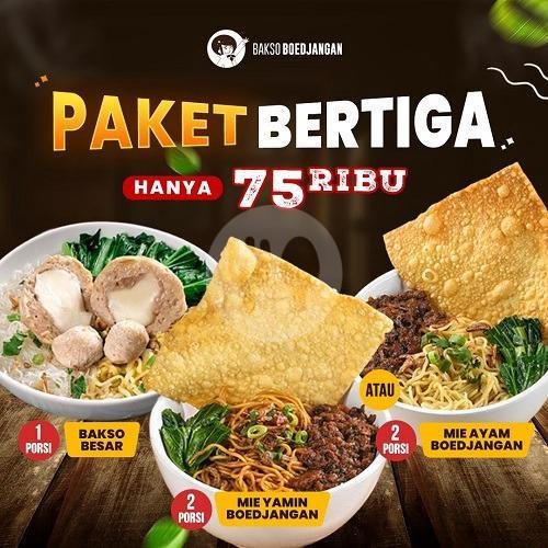 Paket Bertiga Boedjangan menu Bakso Boedjangan, Cempaka Putih