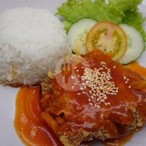 Paket Ayam Geprek Gebyur Saus BBQ menu Mamyam Fried & Grill Chiken