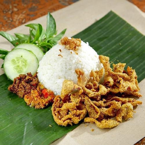 Nasi Kulit Crispy menu Bebek Mropol, Mangkubumen