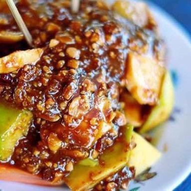 Nasi Rempelo Ati + Es Jeruk menu Warung Rila, Kahayan