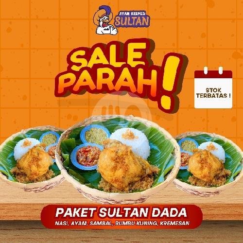 Paket Sultan Dada Sale menu Ayam Kremes Sultan, Siwalankerto