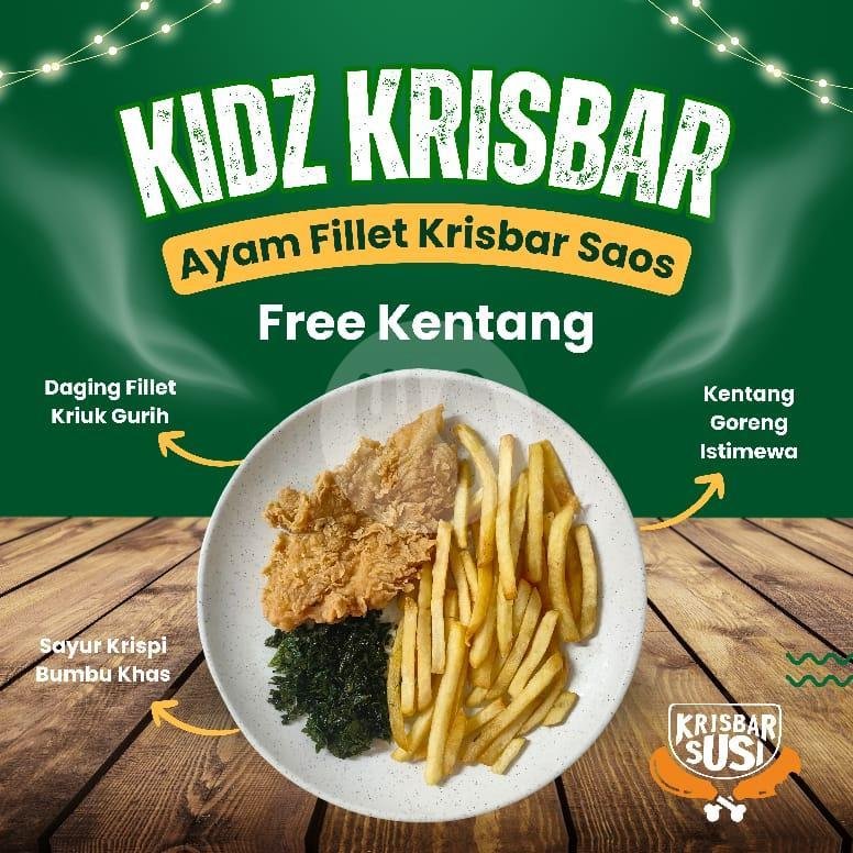 Krisbar Susi Fillet Premium menu Krisbar Susi Krispi Bakar dan Susu Sirup, Taman Siswa