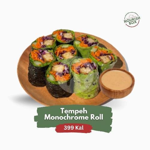 Tempe Monochrome Roll Salad (Vegetarian Vegan) menu Nourish Box (Affordable Salad), Manggarai