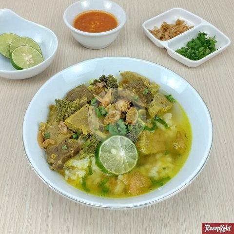 Nasi Rawon Ayam menu Nasi Pecel Madiun Bu Surati, Arcamanik