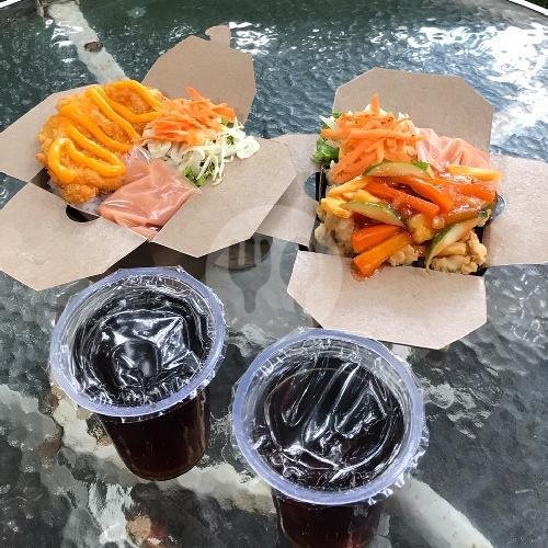 2 Rice Box Chicken Katsu + Es Teh menu The Kitchen Coffee & Resto, Ngesrep Barat 3 No 50
