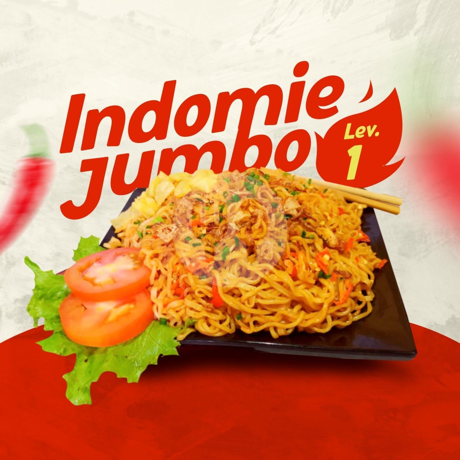 Indomie Jumbo Level 2 menu Steak dan Mie Level Pedas, Kebonagung