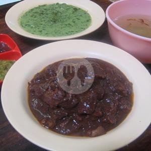 Saksang + Nasi + Kuah Sop menu Lapo Masakan Medan Bakmi Siantar, Pasteur
