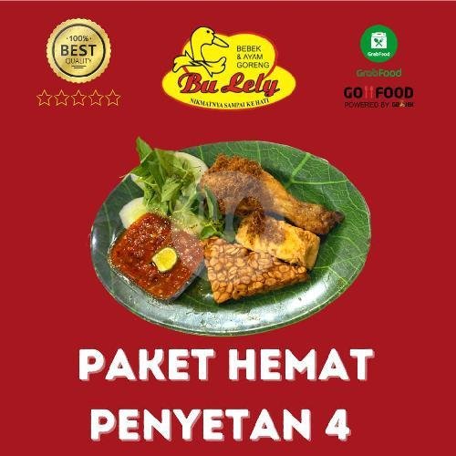 Paket Komplit Bebek Goreng menu Warung Bebek Bu Lely, Mayangan
