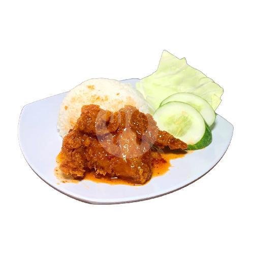 Paha Bawah Crispy Spicy Chicken + Nasi menu PREKSU (Ayam Geprek & Susu), Warungboto UAD