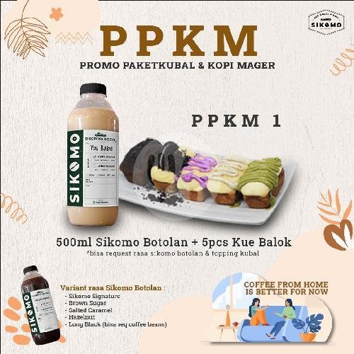 PPKM 3 menu Kue Balok & Kopi Sikomo, Subang