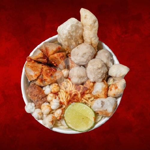Topping Komplit menu Baso Aci Mamang Super Pedas, Kios Taman Pondok Labu