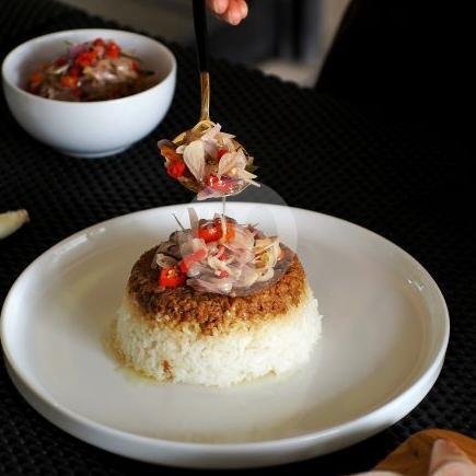 Nasi Tim Beras Merah menu Nasi Tim Pasar Pagi Nau-Nau, Pejagalan